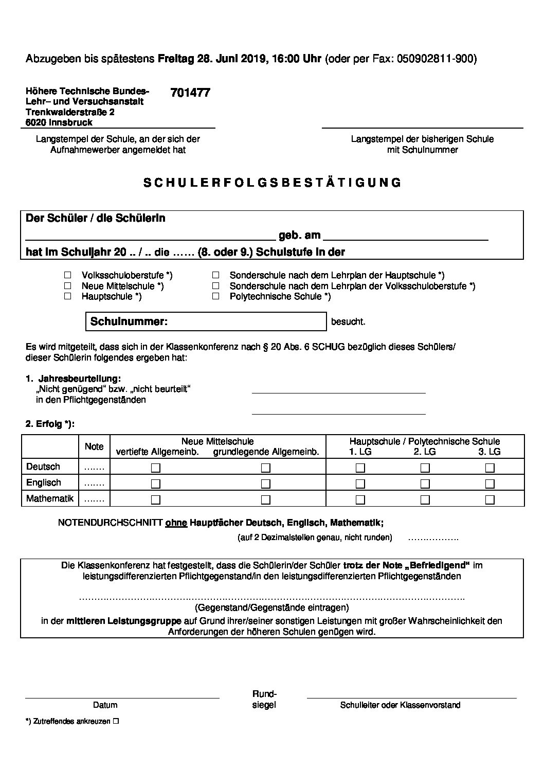 Schulerfolgsbesttigung - HTL Bau Informatik Design